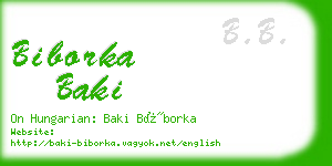 biborka baki business card